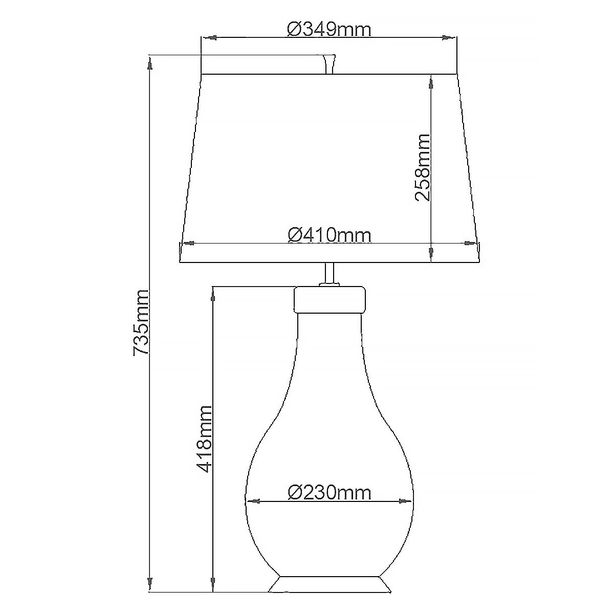 Havering Green Ceramic Table Lamp