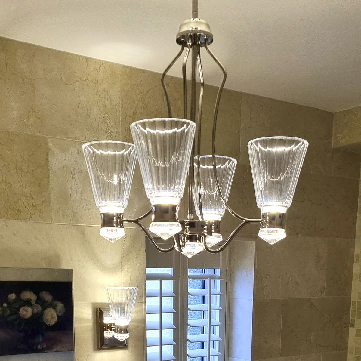 Kayva LED 9 Light 4 Arm Chandelier