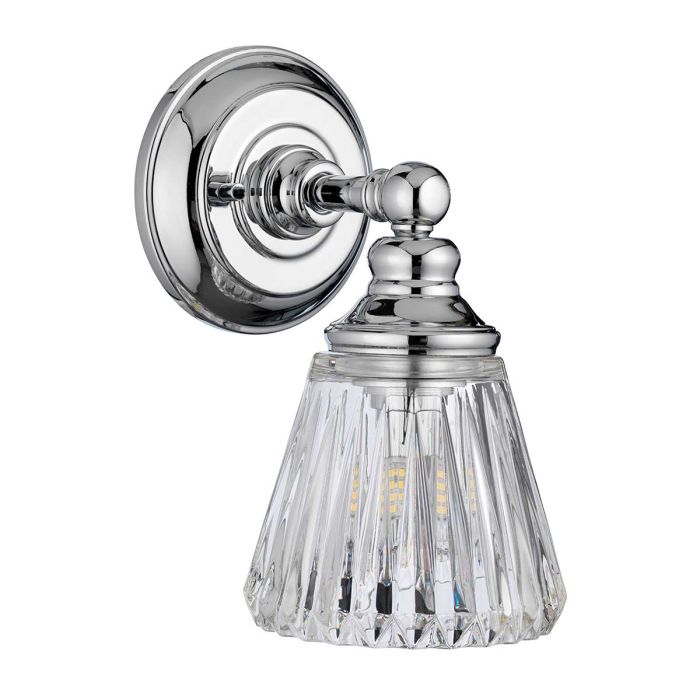 Keynes 1 Light Polished Chrome Bathroom Wall Light