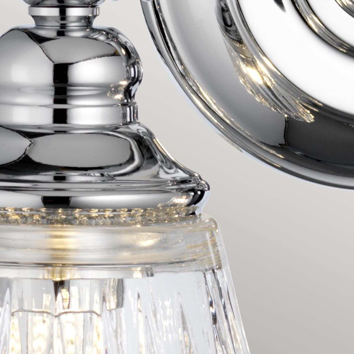 Keynes 2 Light Polished Chrome Bathroom Wall Light