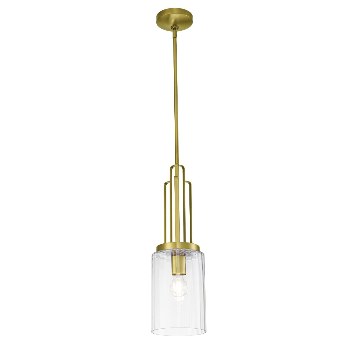 Kimrose 1 Light Mini Brass Ceiling Pendant Light By Quintiesse Lighting QN-KIMROSE-MP-BNB
