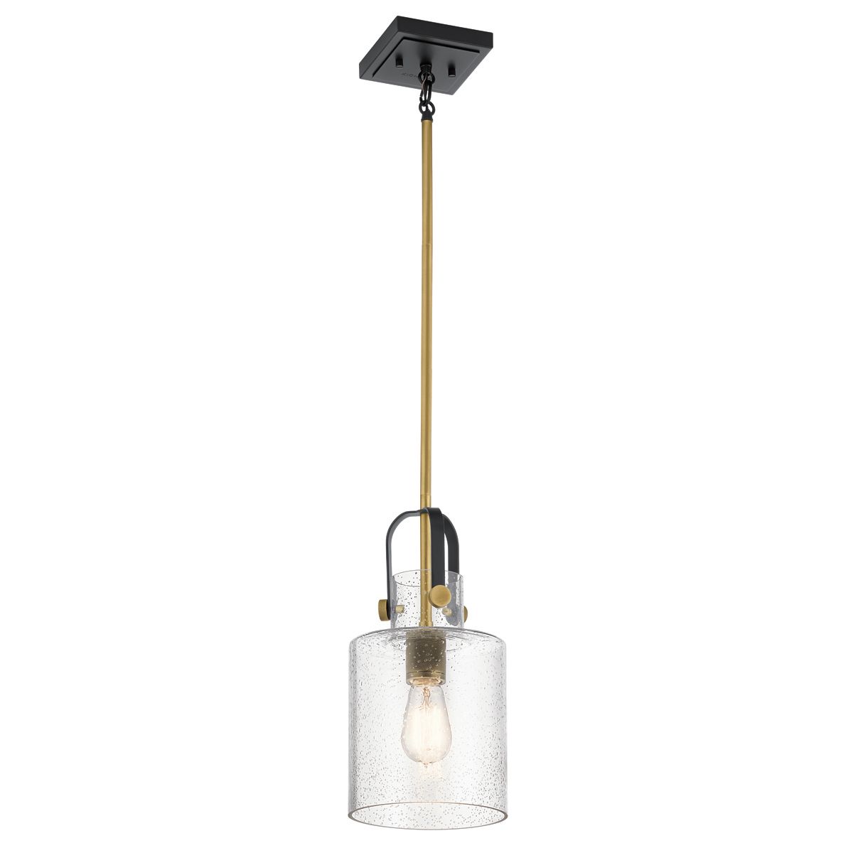 Kitner 1 Light Brass Ceiling Pendant Light By Quintiesse Lighting QN-KITNER-P-NBR