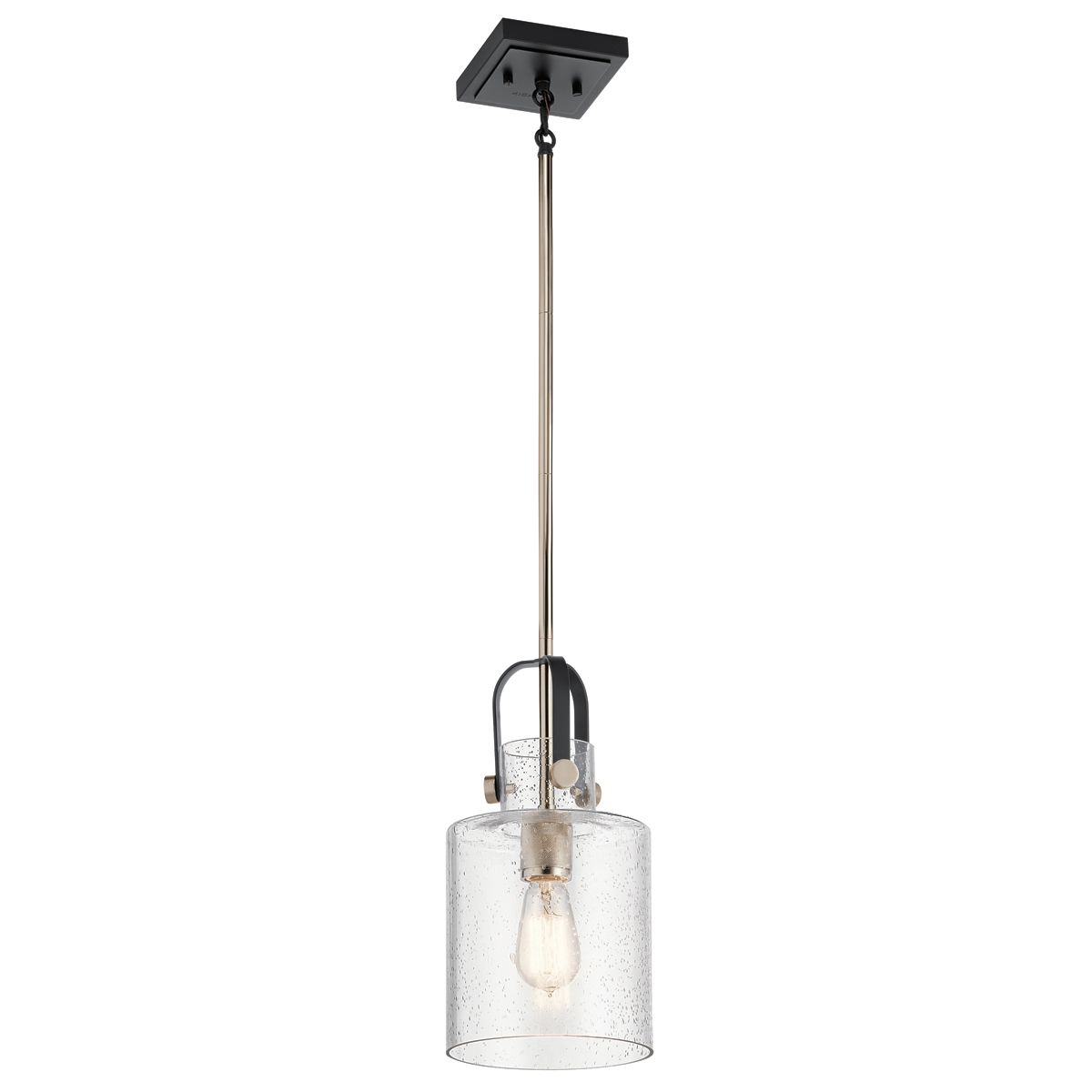 Kitner 1 Light Nickel Ceiling Pendant Light By Quintiesse Lighting QN-KITNER-P-PN