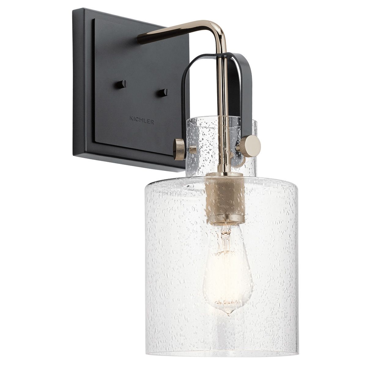 Kitner 1 Light Nickel Wall Light QN-KITNER1-PN by Kichler
