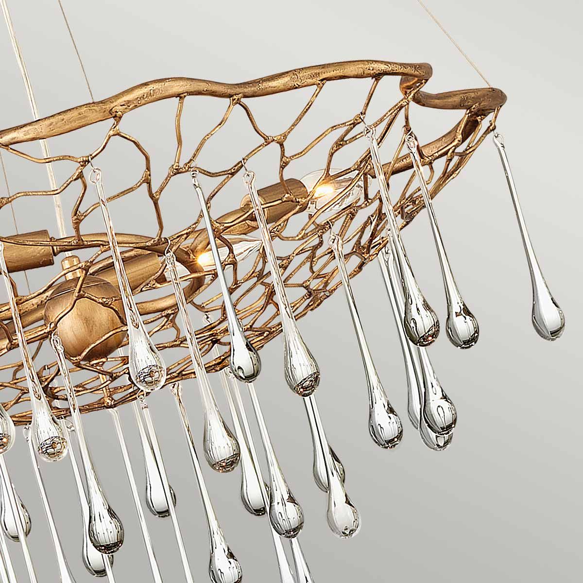 Laguna 4 Light Gold Ceiling Pendant Light