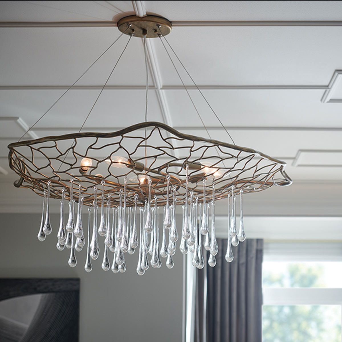 Laguna 6 Light Gold Ceiling Pendant Light