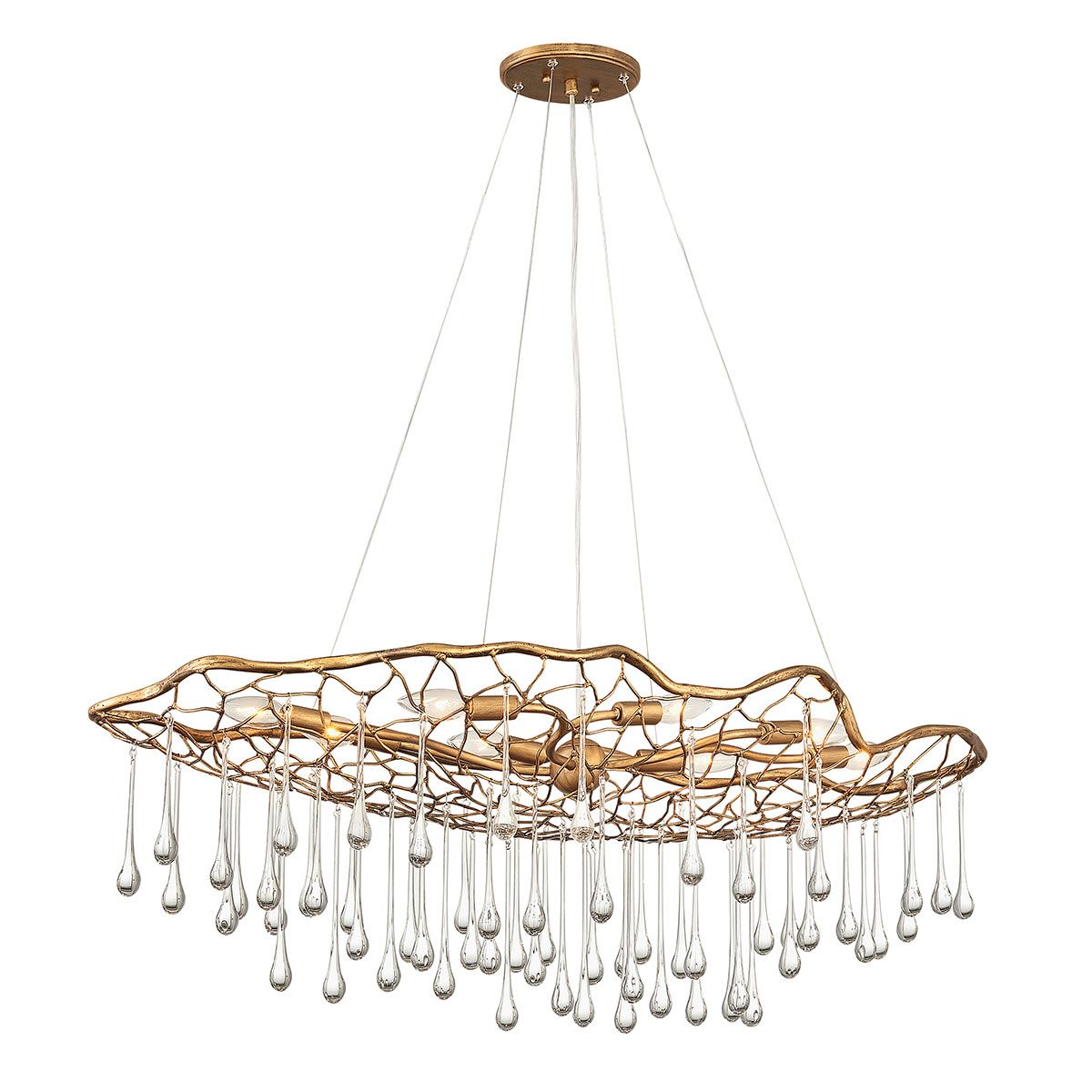 Laguna 8 Light Gold Ceiling Pendant Light QN-LAGUNA-8P by Lisa McDennon by Hinkley