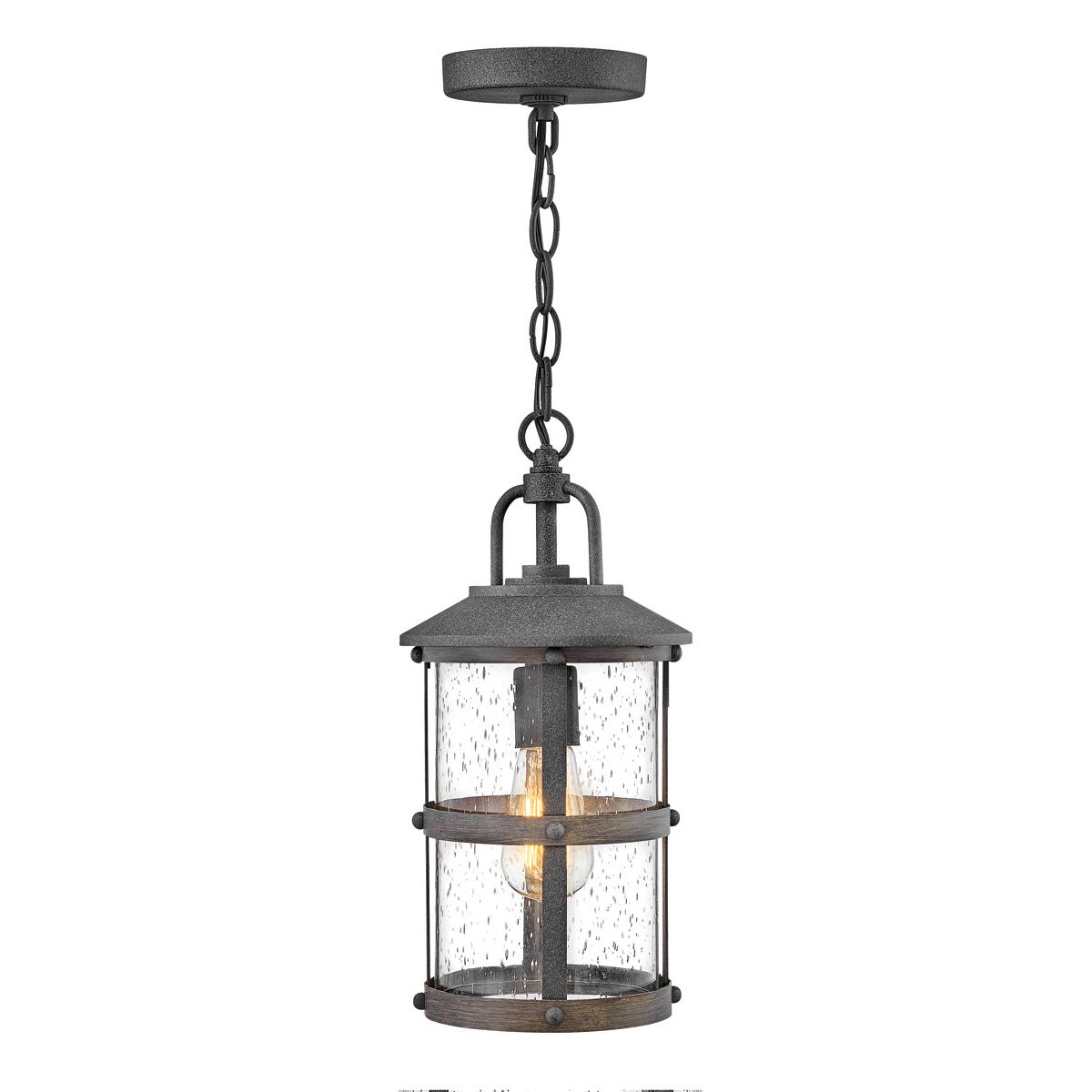 Lakehouse 1 Light Small Outdoor Chain Lantern By Quintiesse Lighting QN-LAKEHOUSE8-S-DZ