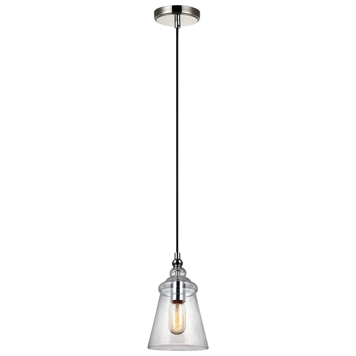 Loras 1 Light Mini Chrome Ceiling Pendant Light By Quintiesse Lighting QN-LORAS-1MP
