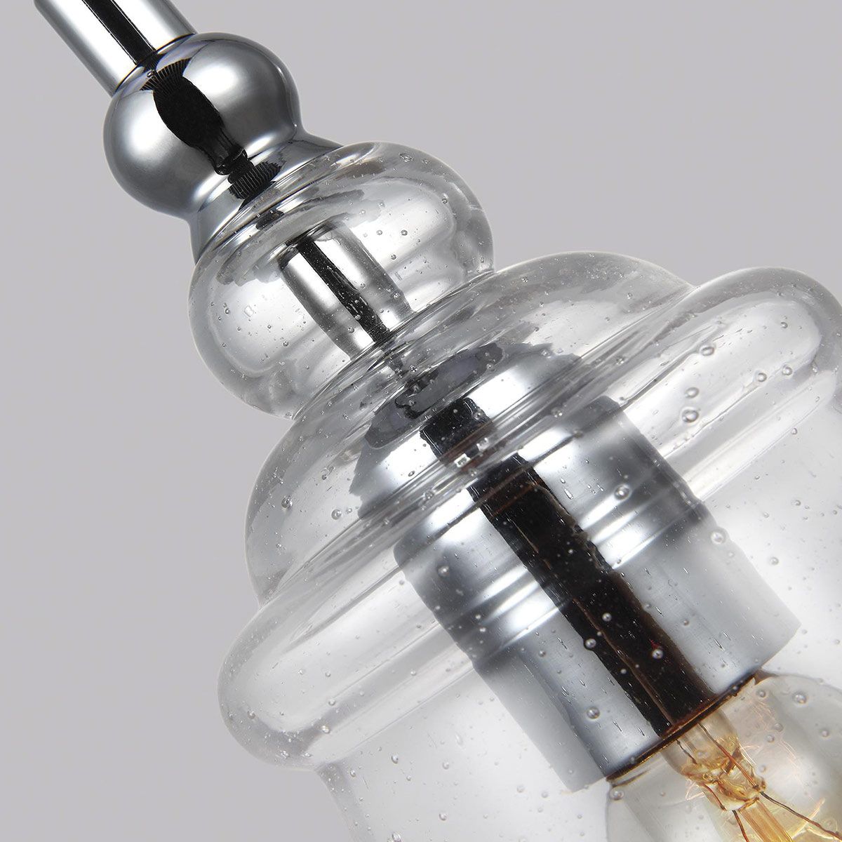 Loras 1 Light Mini Chrome Ceiling Pendant Light