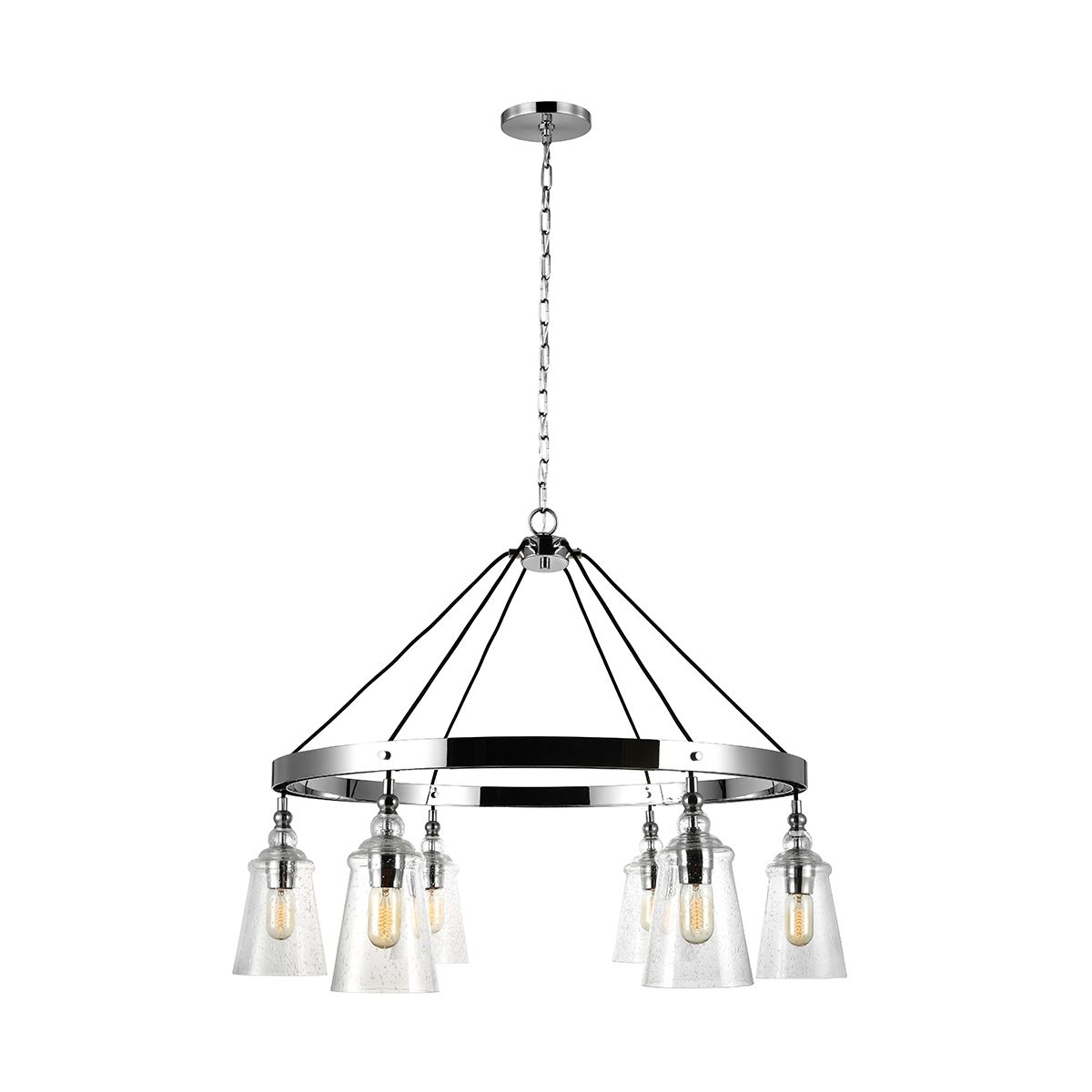 Loras 6 Light Chrome Chandelier By Quintiesse Lighting QN-LORAS6