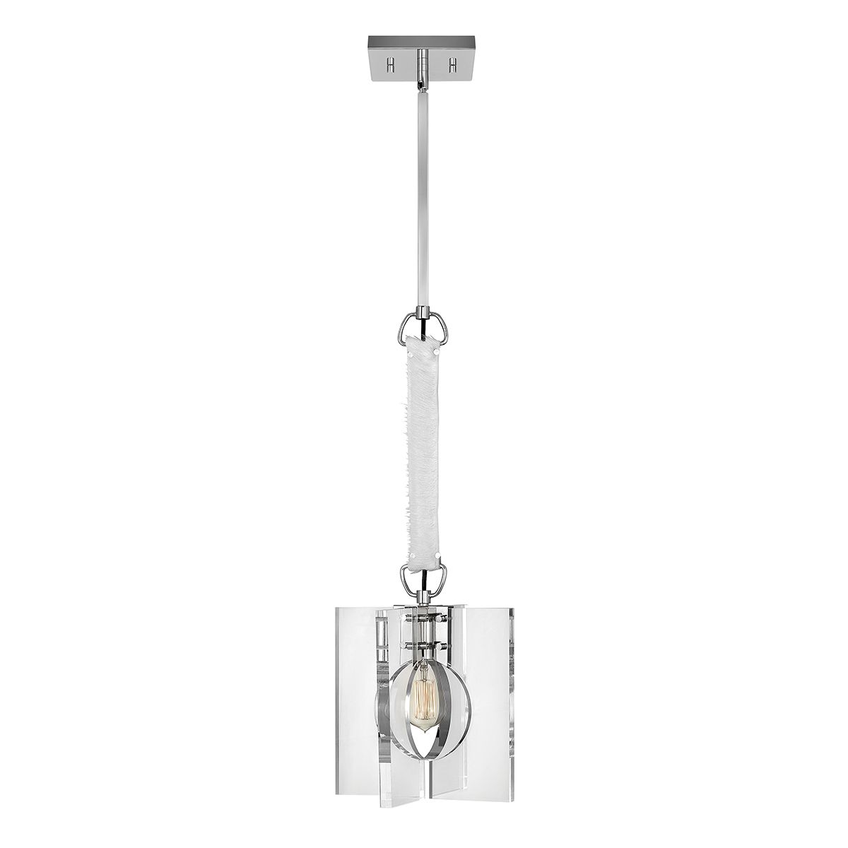 Ludlow 1 Light Polished NIckel Modern Ceiling Pendant Light By Quintiesse Lighting QN-LUDLOW-1P-PN