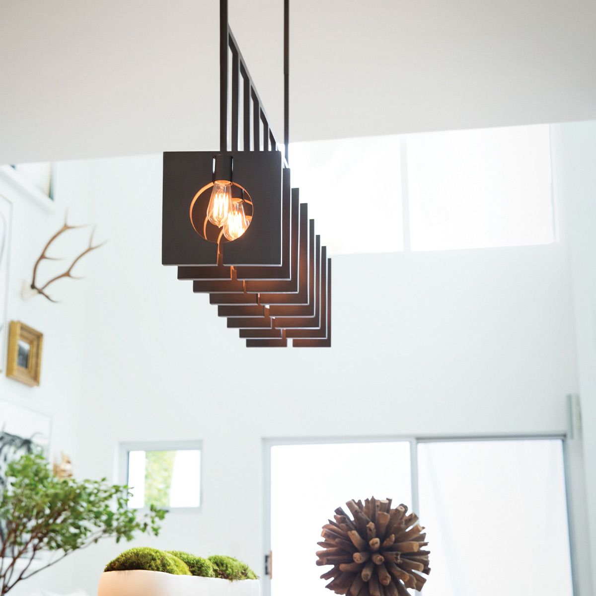 Ludlow 8 Light Brushed Graphite Ceiling Pendant Light