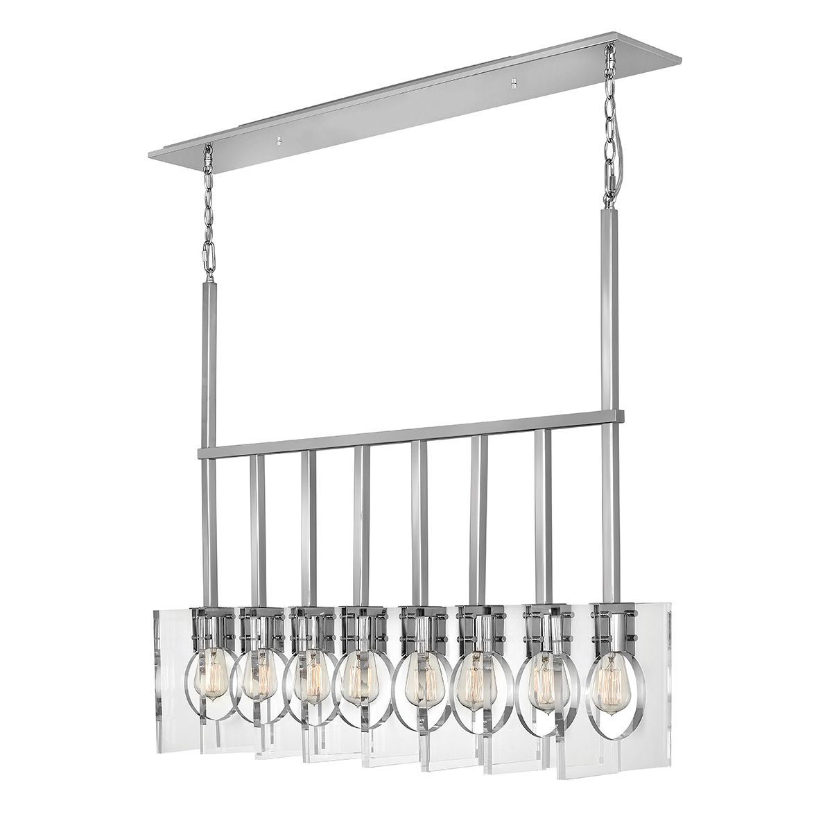 Ludlow 8 Light Polished Nickel Ceiling Pendant Light QN-LUDLOW8-PN by Lisa McDennon by Hinkley
