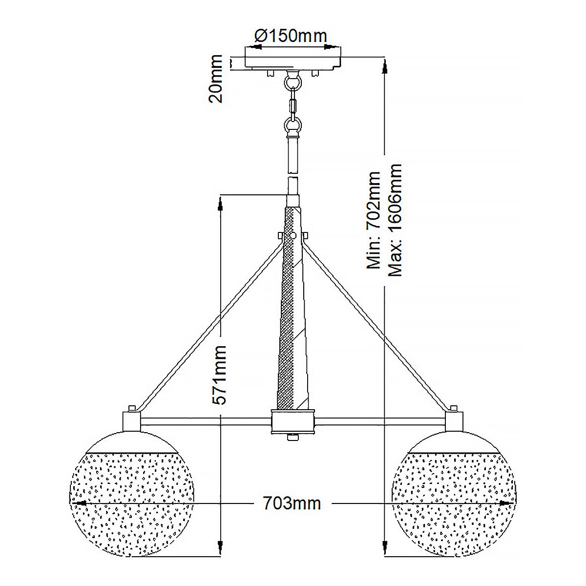 Marilyn 4 Light Polished NIckel Chandelier