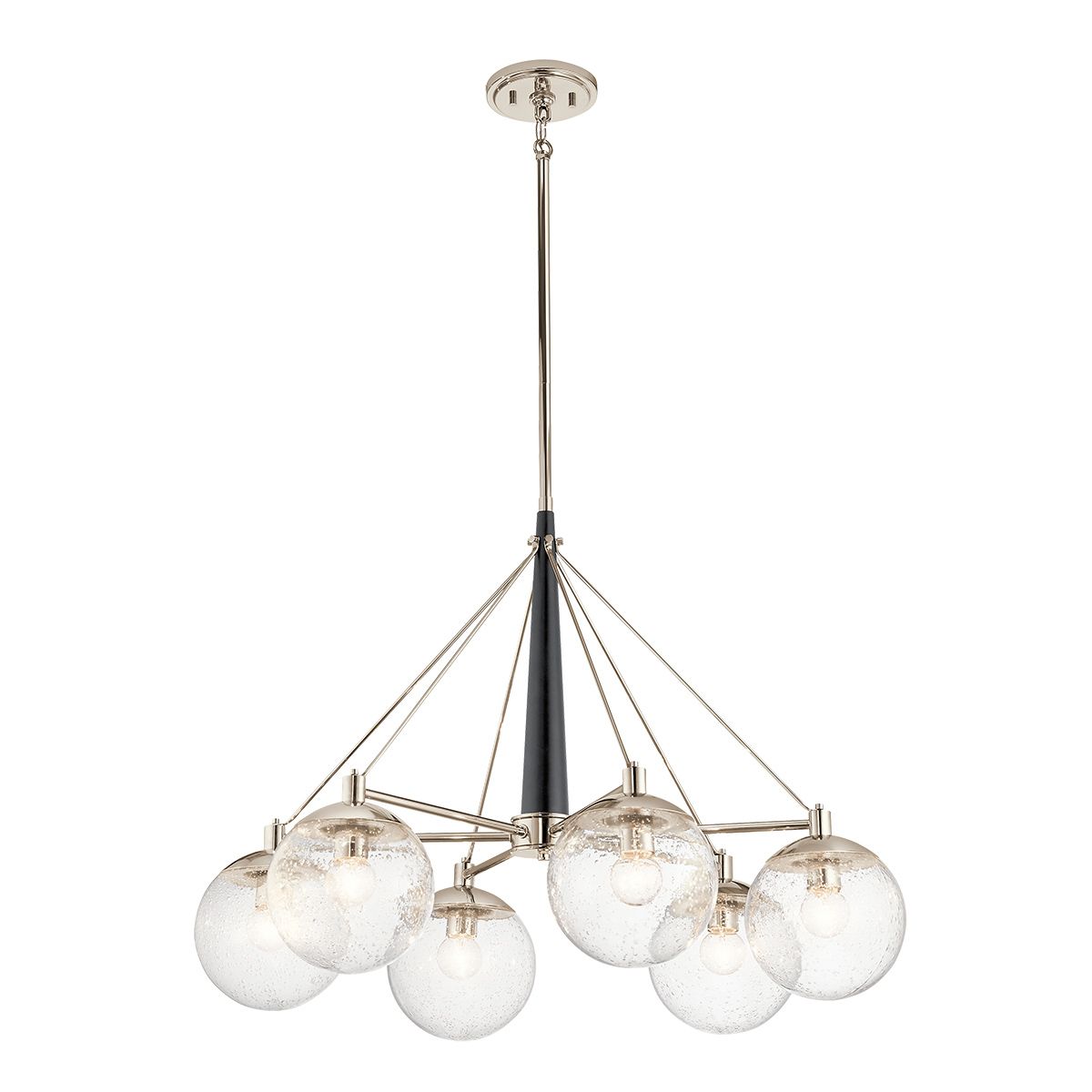 Marilyn 6 Light Polished NIckel Chandelier By Quintiesse Lighting QN-MARILYN6