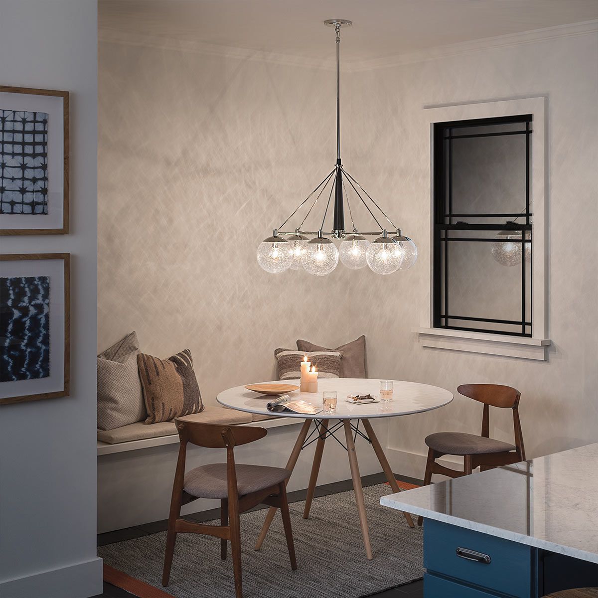 Marilyn 6 Light Polished NIckel Chandelier