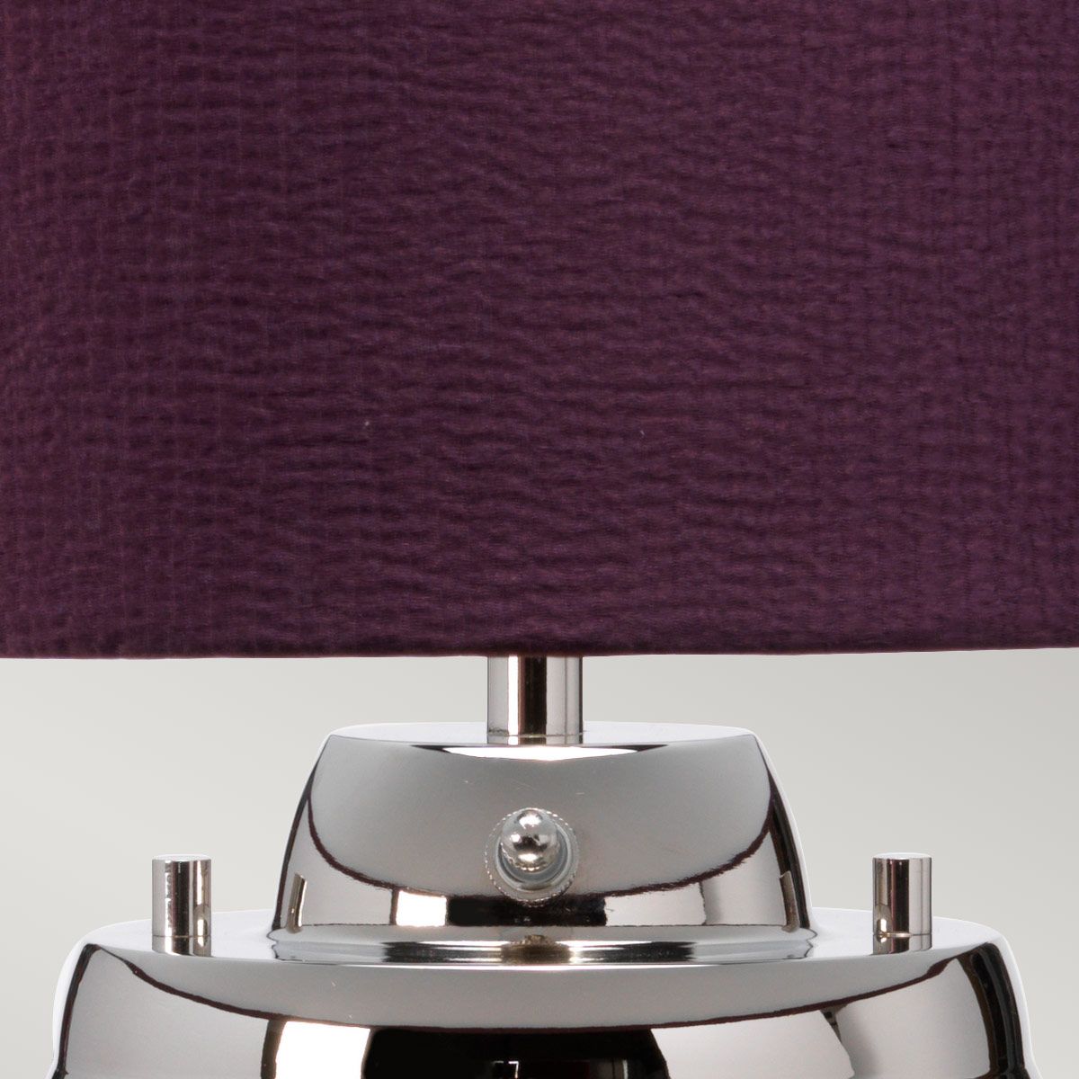 Milne Glass Table Lamp with Aubergine Shade