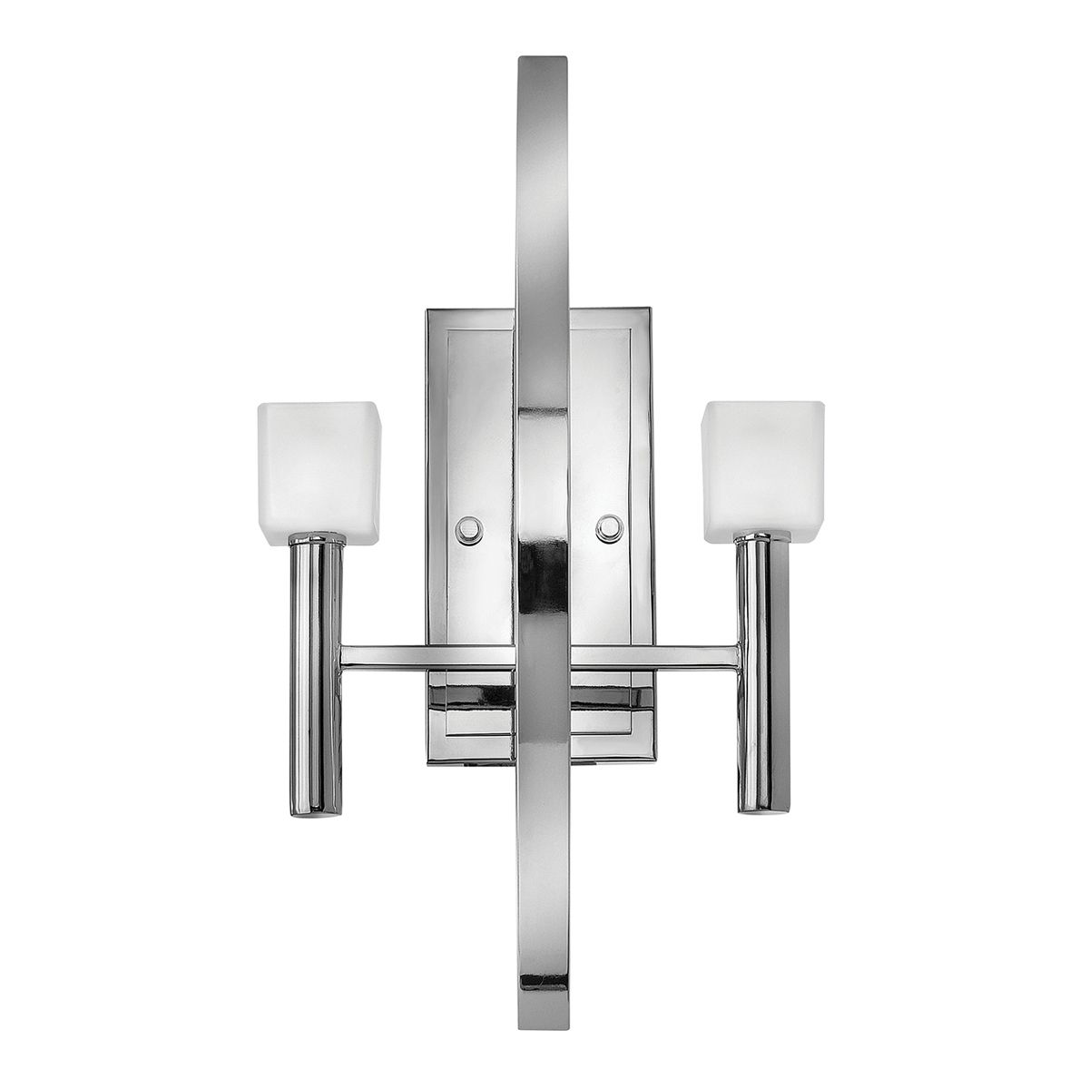 Mondo 2 Light Polished Nickel Art Deco Wall Light QN-MONDO2 by Hinkley/ Fredrick Ramond