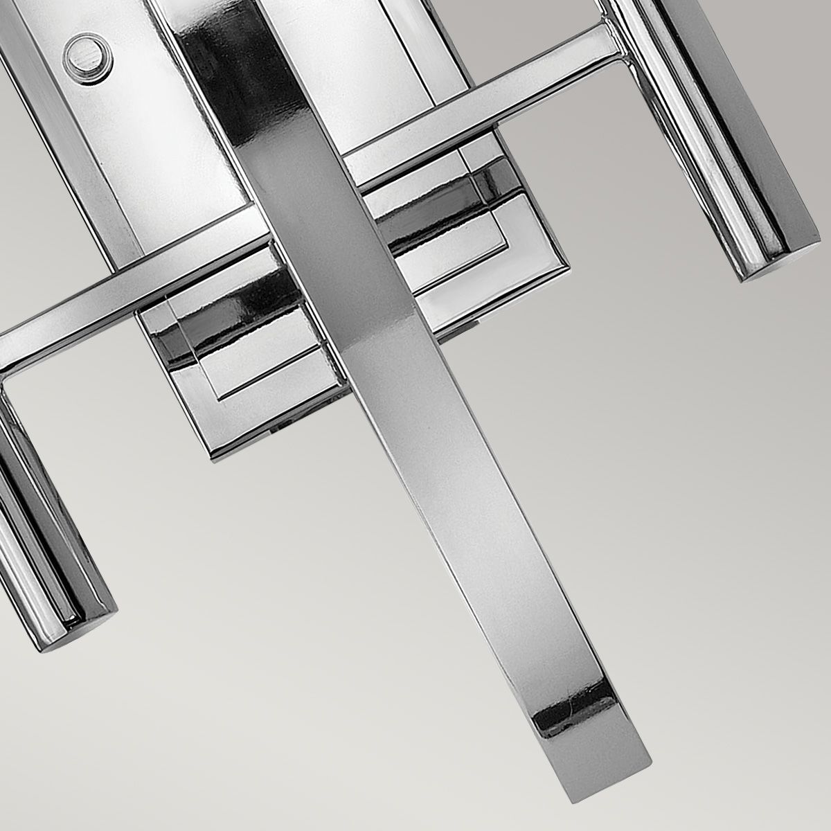 Mondo 2 Light Polished Nickel Art Deco Wall Light