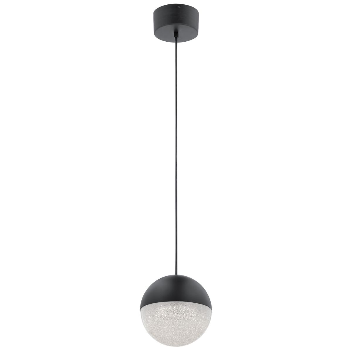 Moonlit LED Mini Black Kitchen Ceiling Pendant Light By Quintiesse Lighting QN-MOONLIT-P-MBK