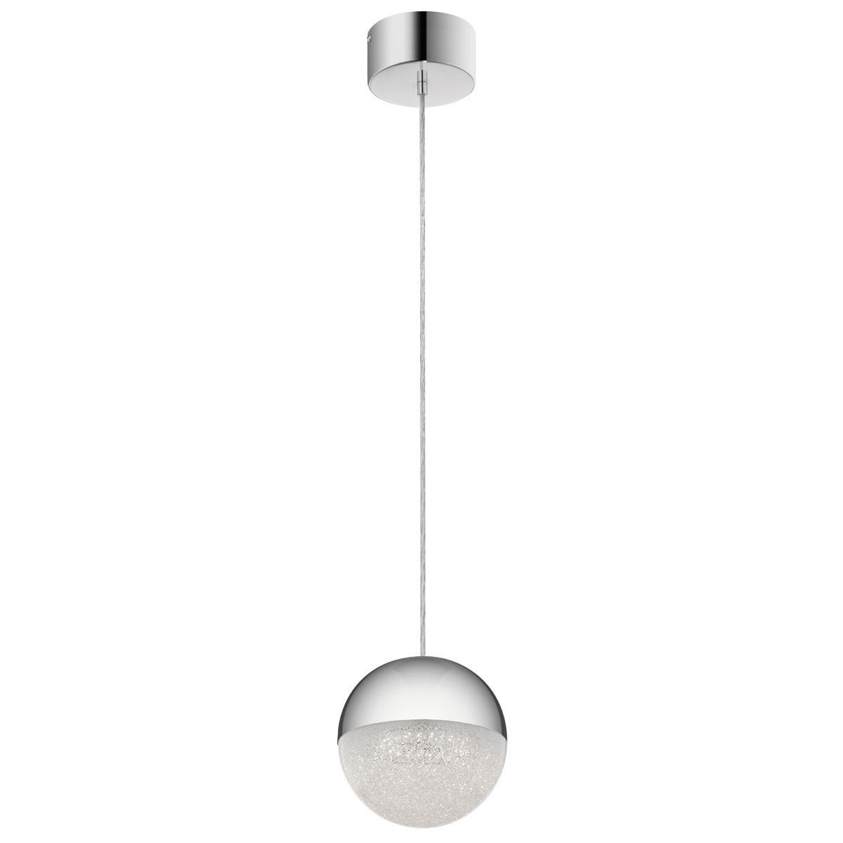 Moonlit LED Mini Chrome Kithcen Ceiling Pendant Light By Quintiesse Lighting QN-MOONLIT-P-PC