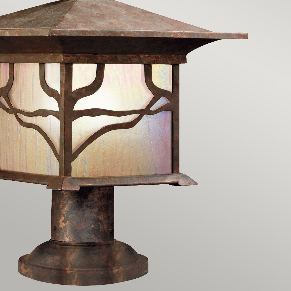 Morris 1 Light Copper Outdoor Pedestal Lantern