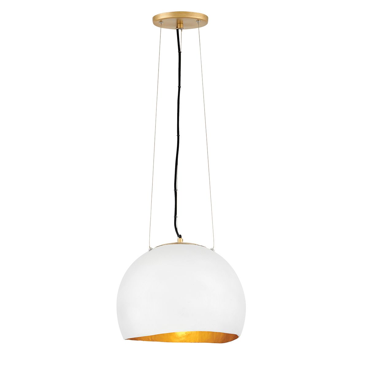Nula 1 Light Large Gold Modern Pendant Light By Quintiesse Lighting QN-NULA-1P