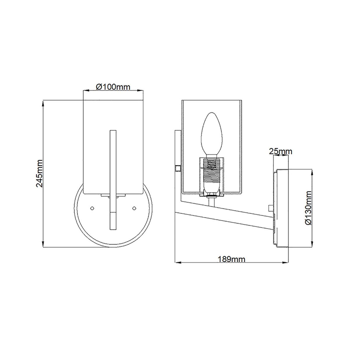 Nye 1 Light Pewter Wall Light-warehouse-180926