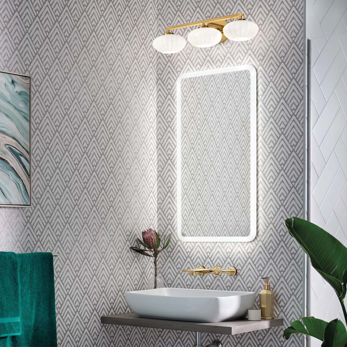 Pim 3 Light Gold Wall Light