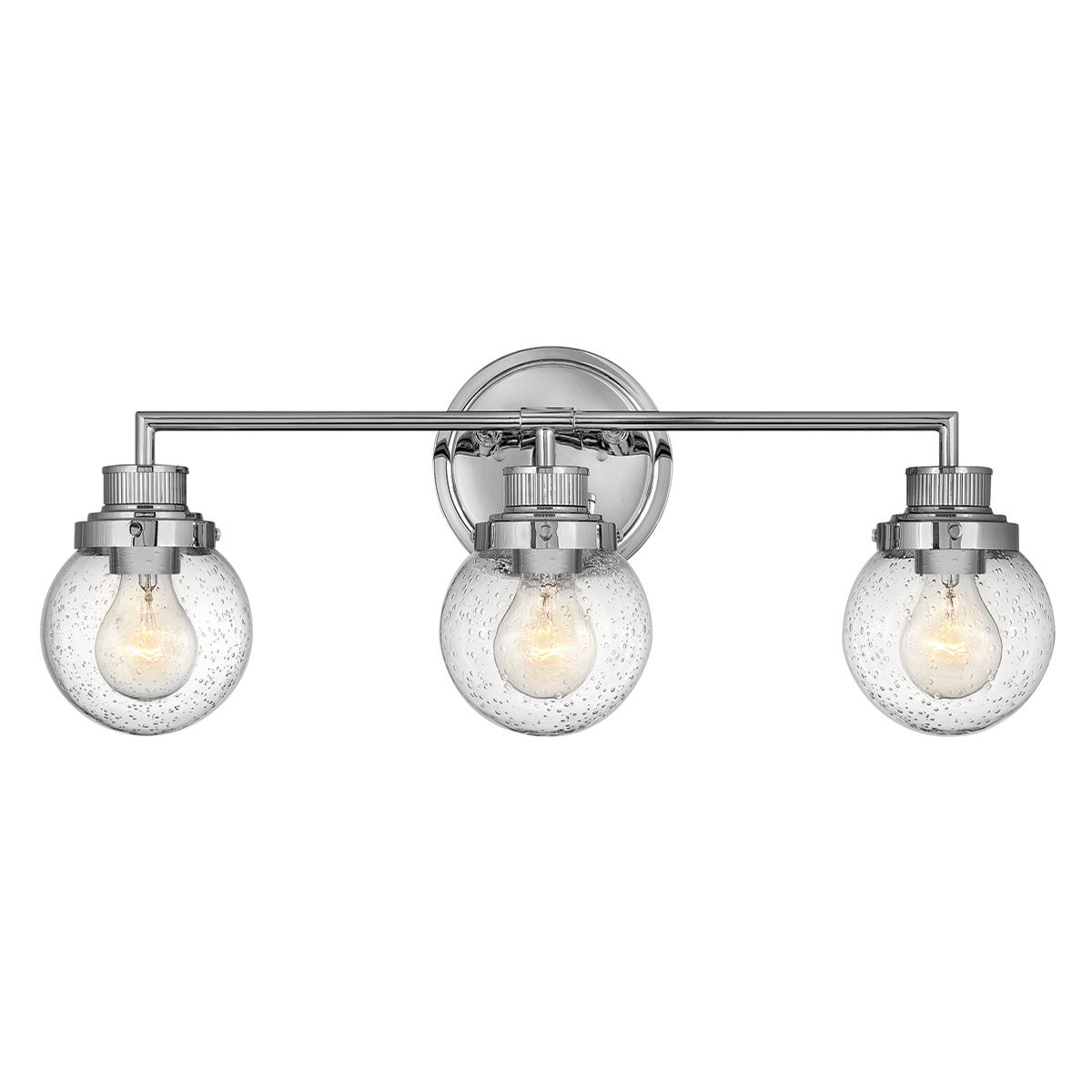 Poppy 3 Light Polished Chrome Bathroom Wall Light QN-POPPY3-PC-BATH by Hinkley
