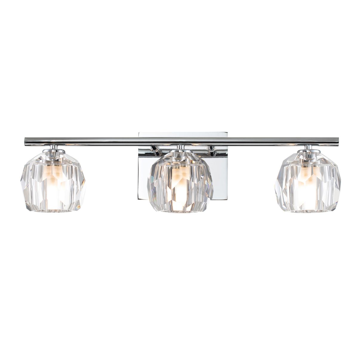 Regalia 3 Light Polished Chrome Bathroom Wall Light QN-REGALIA3-PC-BATH by Quoizel