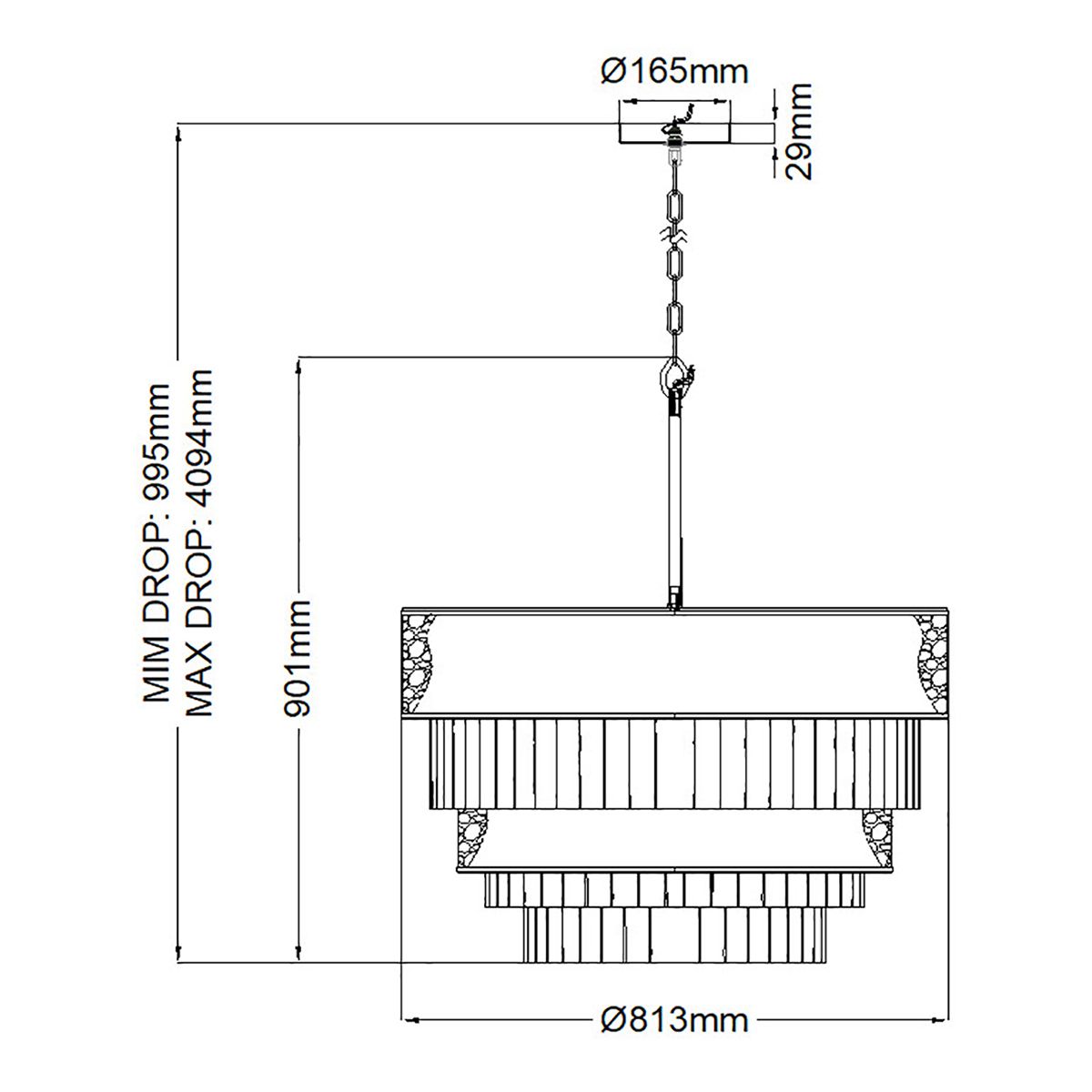 Reverie 12 Light Gold Pendant Light