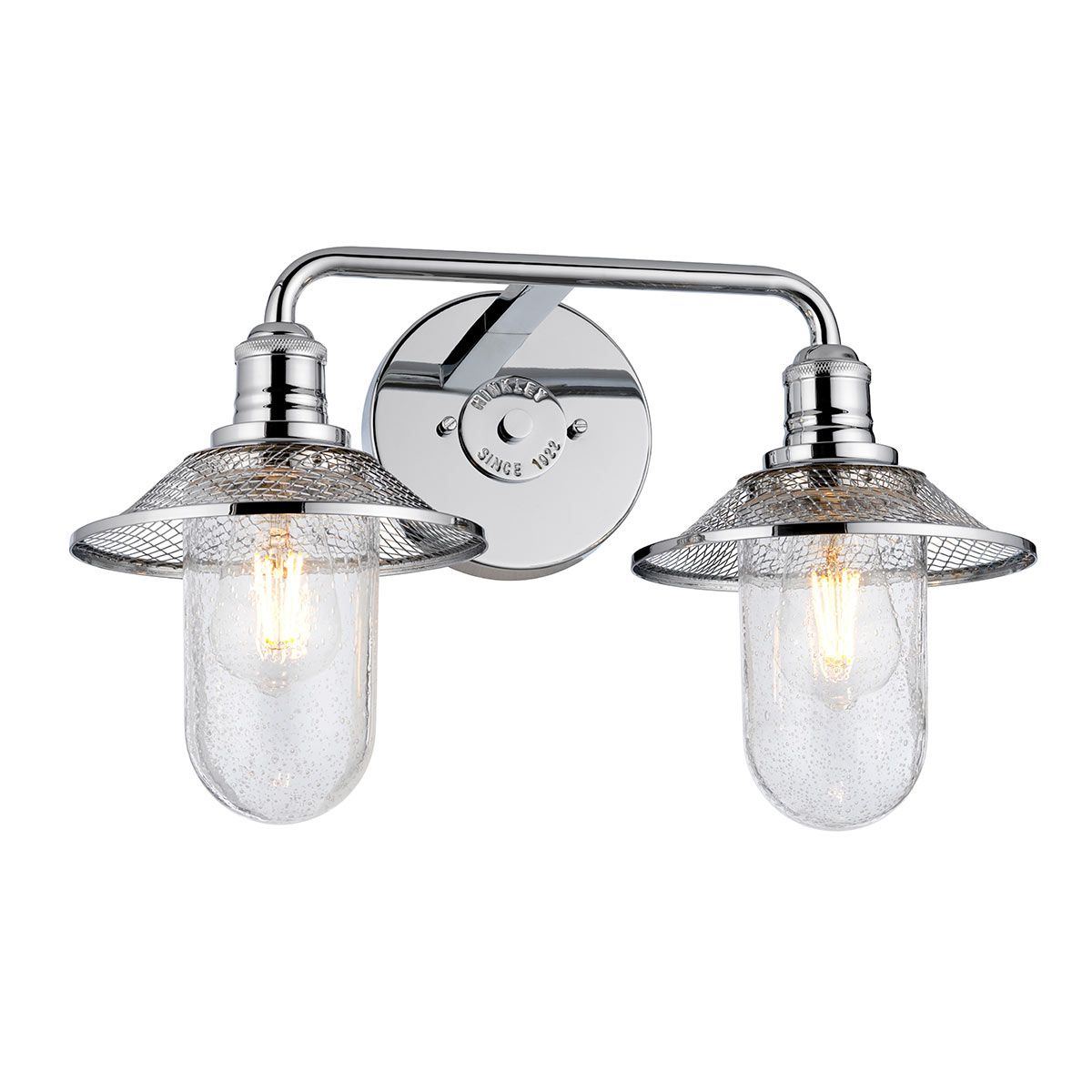 Rigby 2 Light Polished Chrome Bathroom Wall Light QN-RIGBY2-BATH-PC by Hinkley