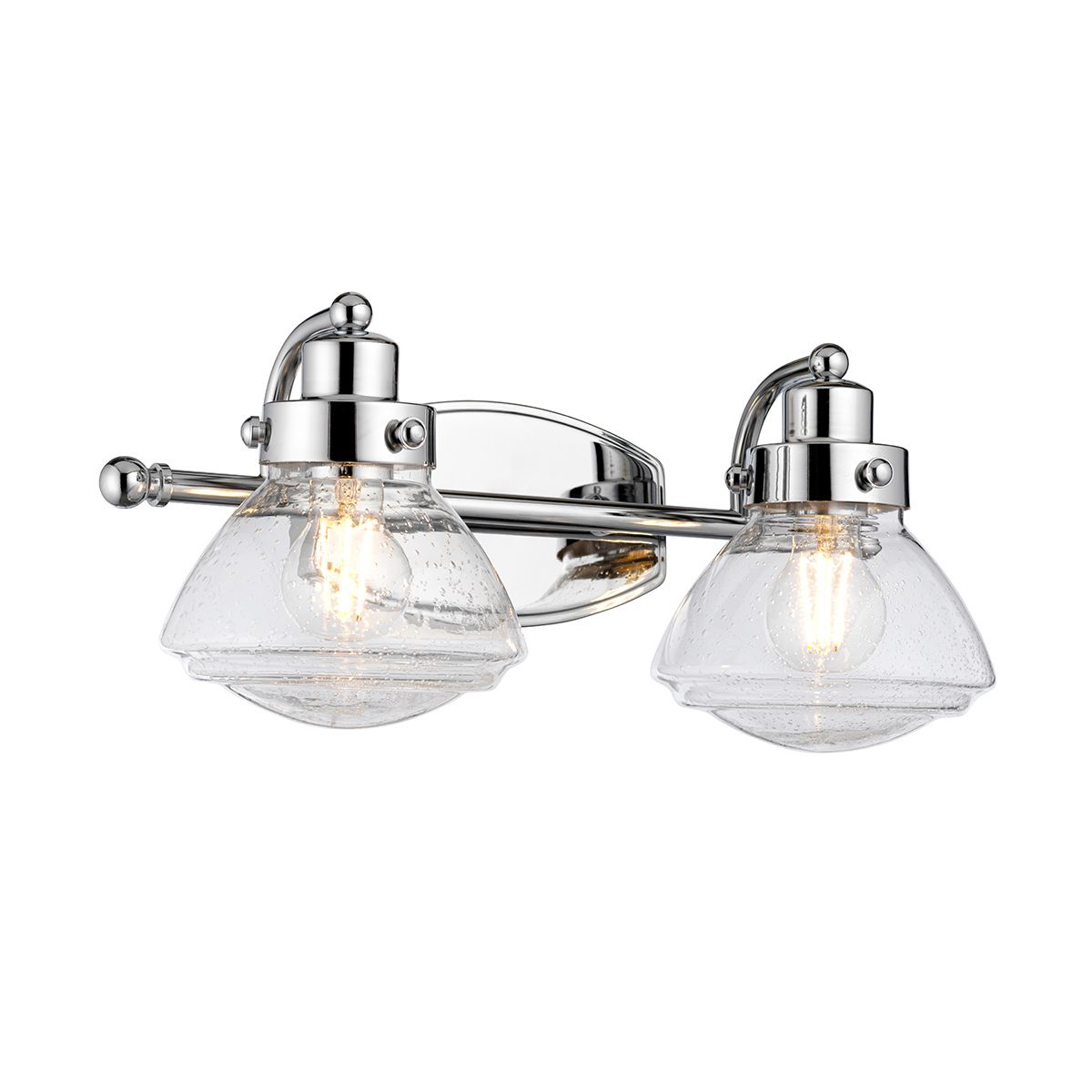 Scholar 2 Light Polished Chrome Bathroom Wall Light QN-SCHOLAR2 by Quoizel