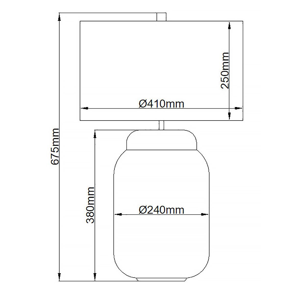 Sola 2 Light Glass Table Lamp - Breton Shade