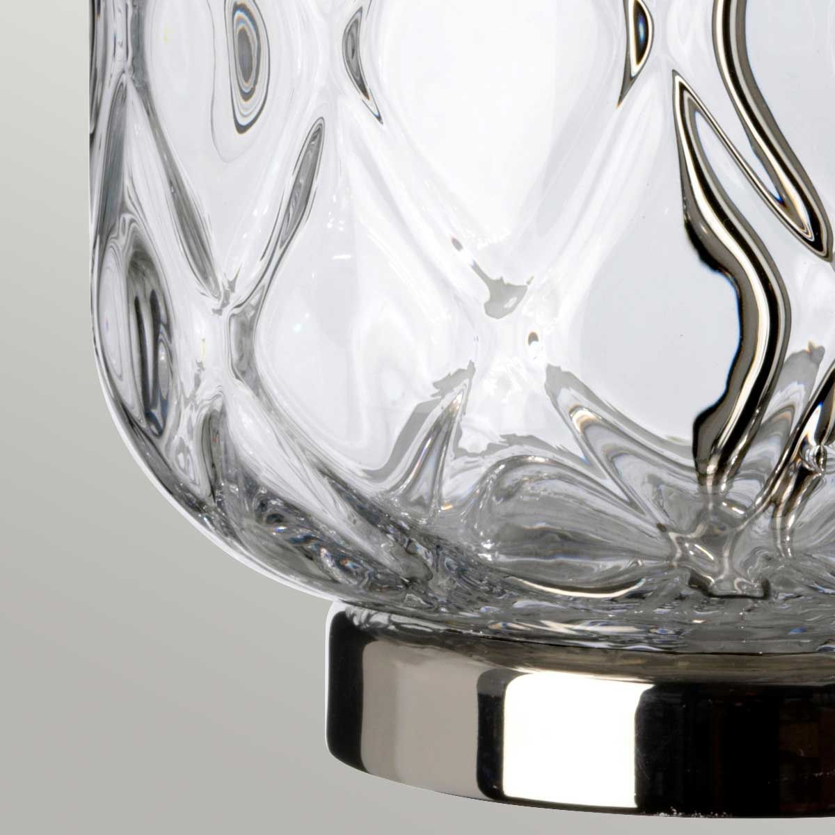 Sola 1 Light Glass Table Lamp - Titanium Shade