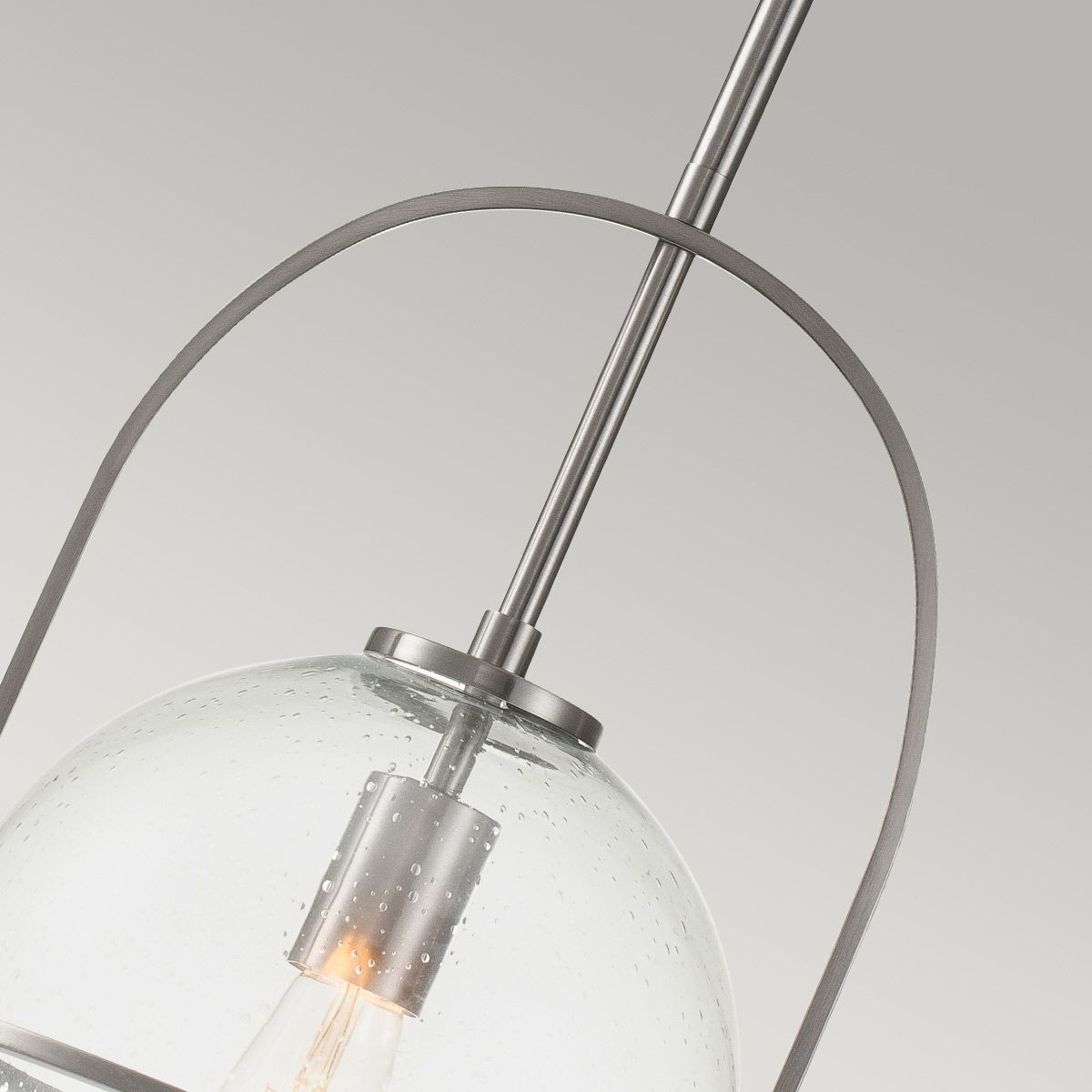 Somerset 1 Light Medium Nickel and Clear Pendant Light