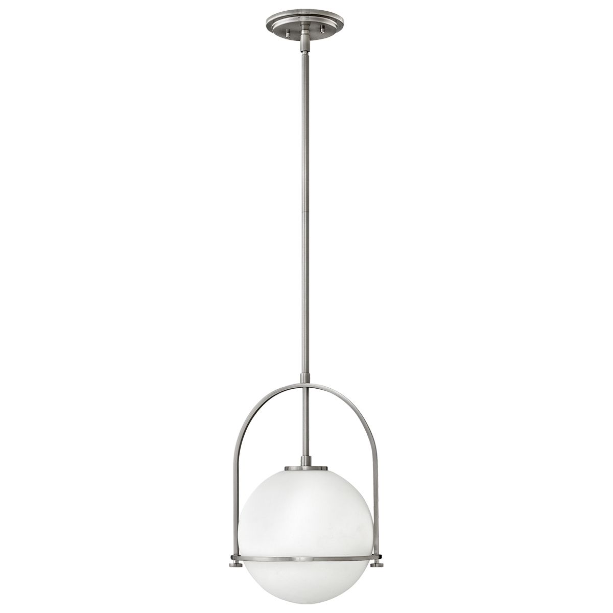 Somerset 1 Light Medium Nickel Pendant Light By Quintiesse Lighting QN-SOMERSET-P-O-BN