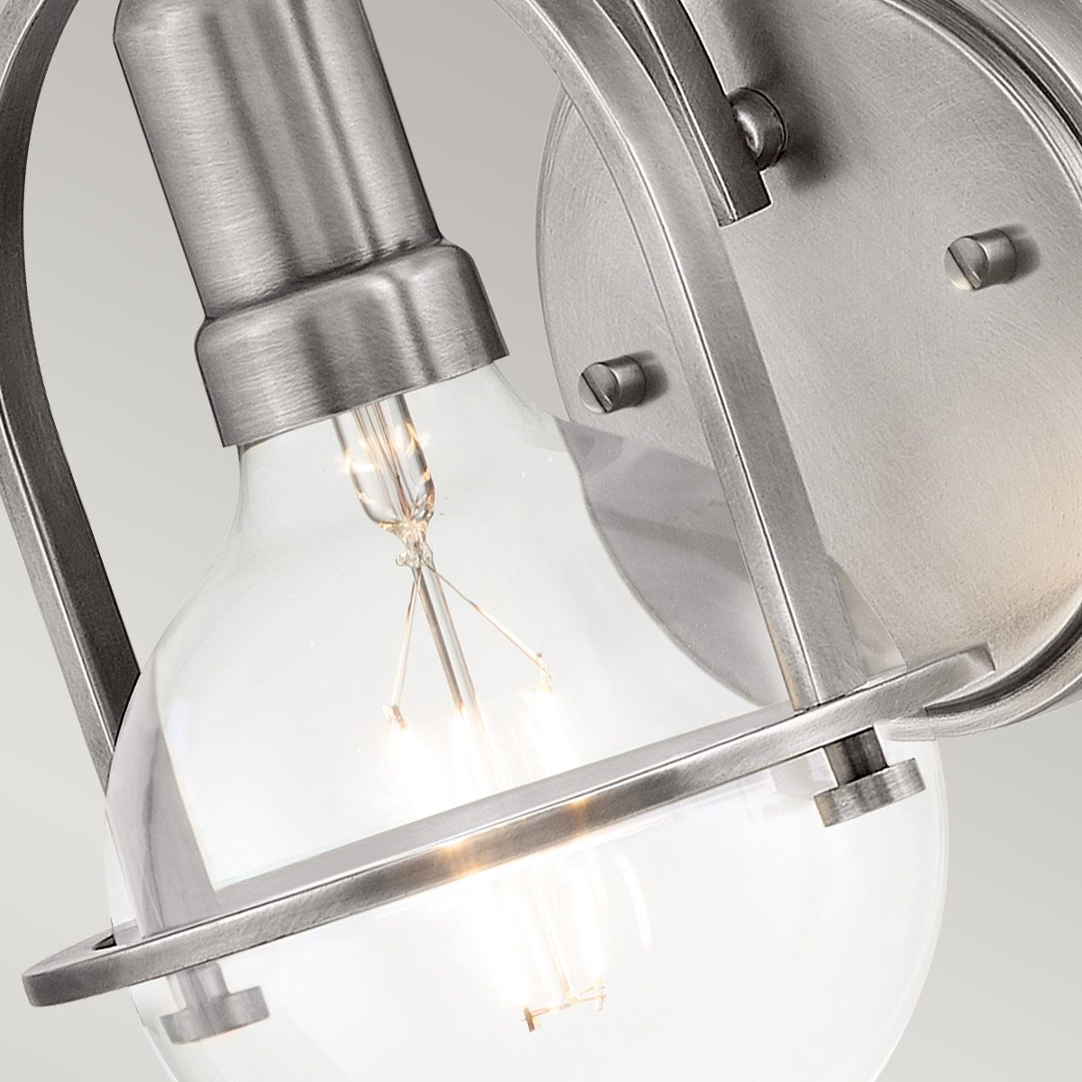 Somerset 1 Light Nickel/Clear Wall Light -