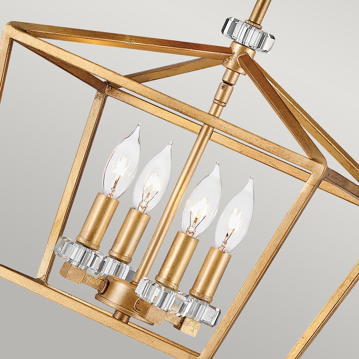 Stinson 4 Light Medium Brass Pendant or Semi Flush Ceiling Light