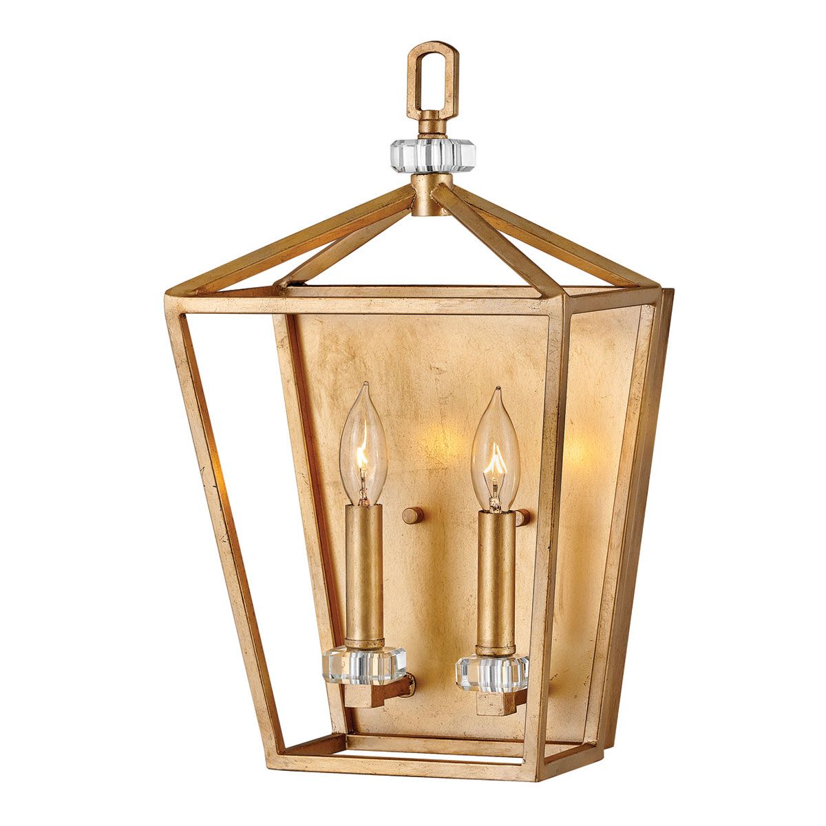 Stinson 2 Light Brass Wall Light QN-STINSON2-DBR by Hinkley