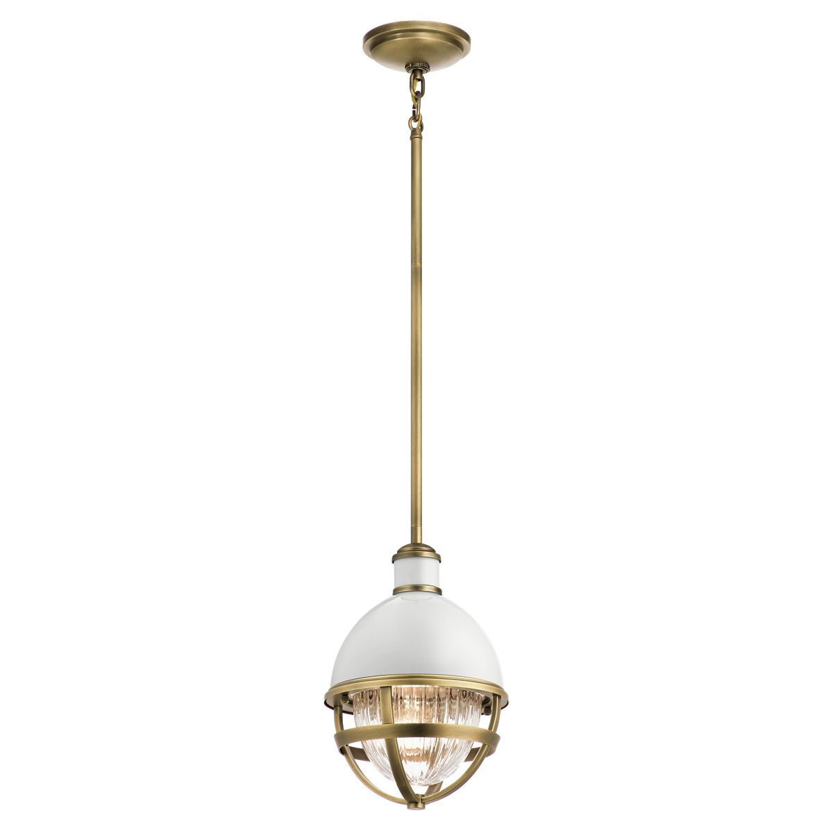 Tollis 1 Light Mini Brass/White Living Room Pendant Light By Quintiesse Lighting QN-TOLLIS-MP-NBR