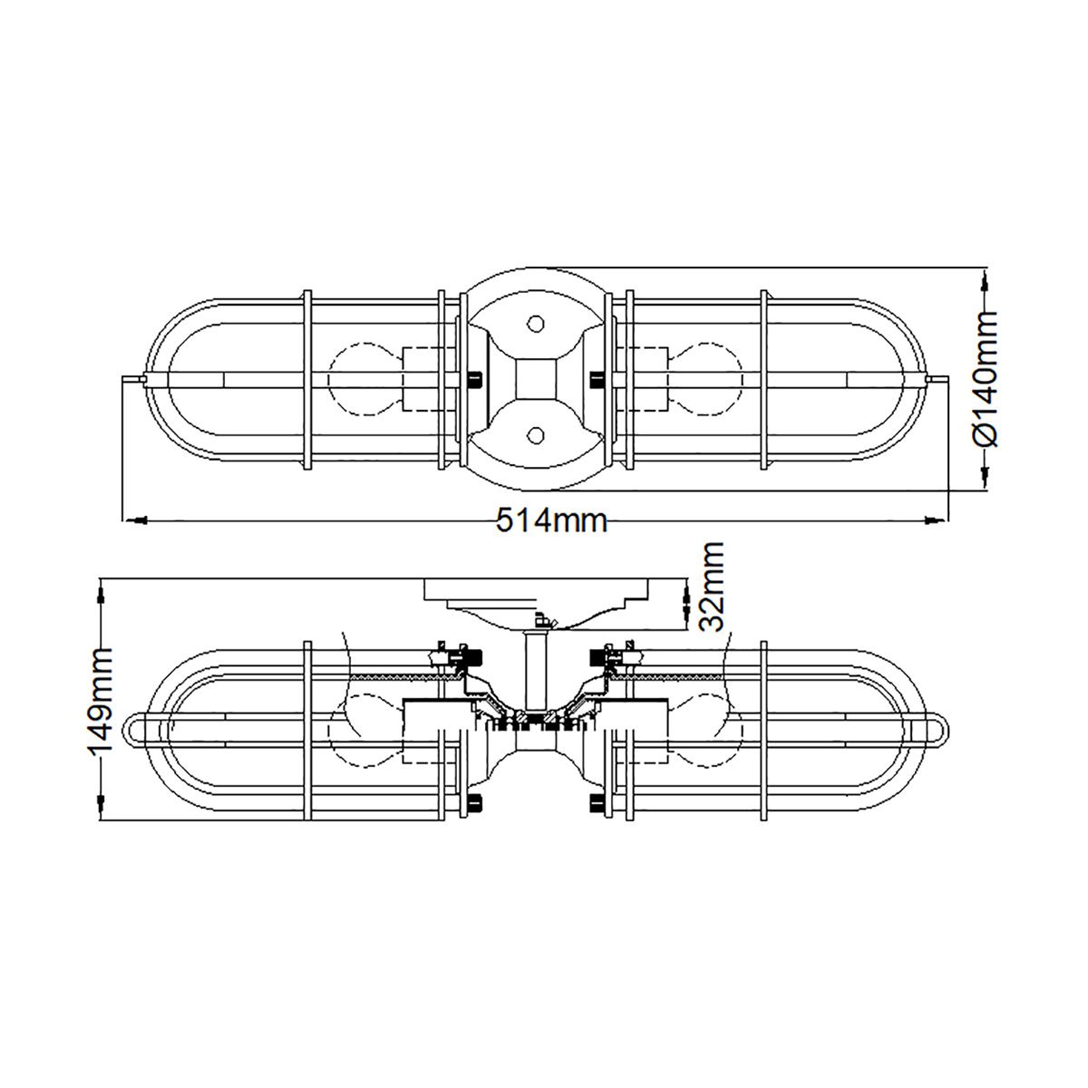 Urban Restoration 2 Light Brass Bathroom Wall Light
