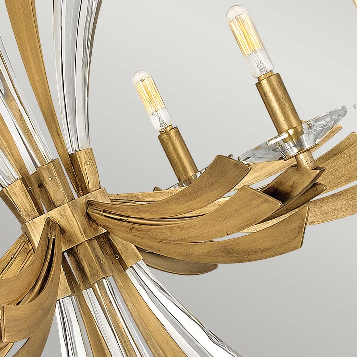 Vida 6 Light Gold Chandelier