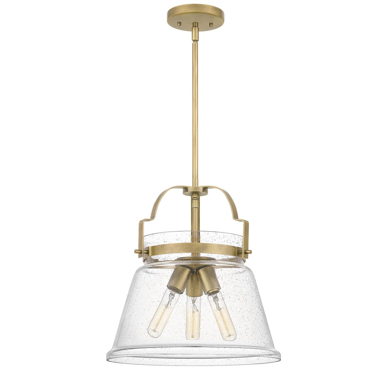 Wimberley 3 Light Brass Pendant Light By Quintiesse Lighting QN-WIMBERLEY-P-WS