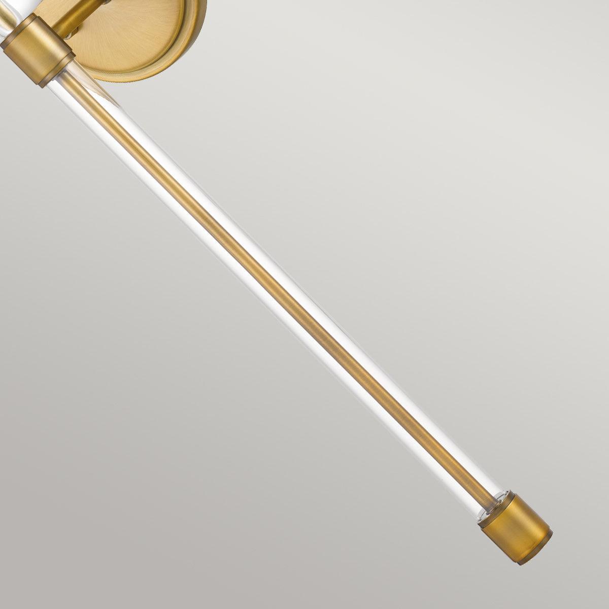 Quoizel Barbour 1 Light Brass Wall Light - White Shade-OPEN-BOX