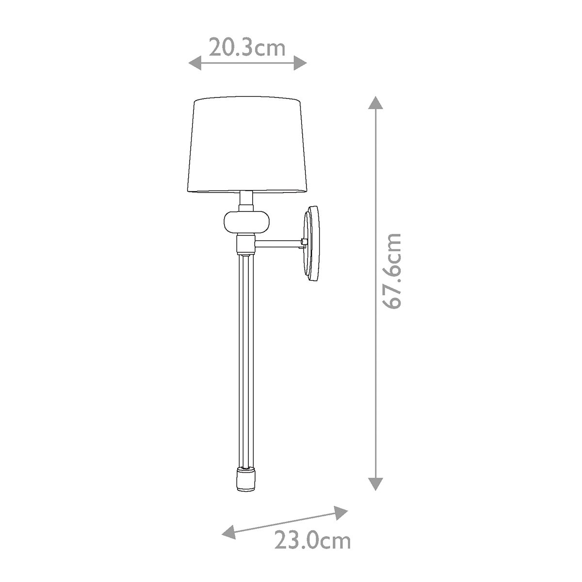 Quoizel Barbour 1 Light Brass Wall Light - White Shade-OPEN-BOX-50-290626