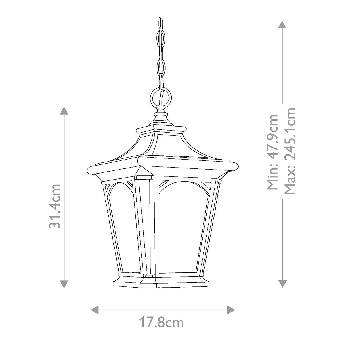 Quoizel Bedford Outdoor Pendant Light-WAREHOUSE-40-260626
