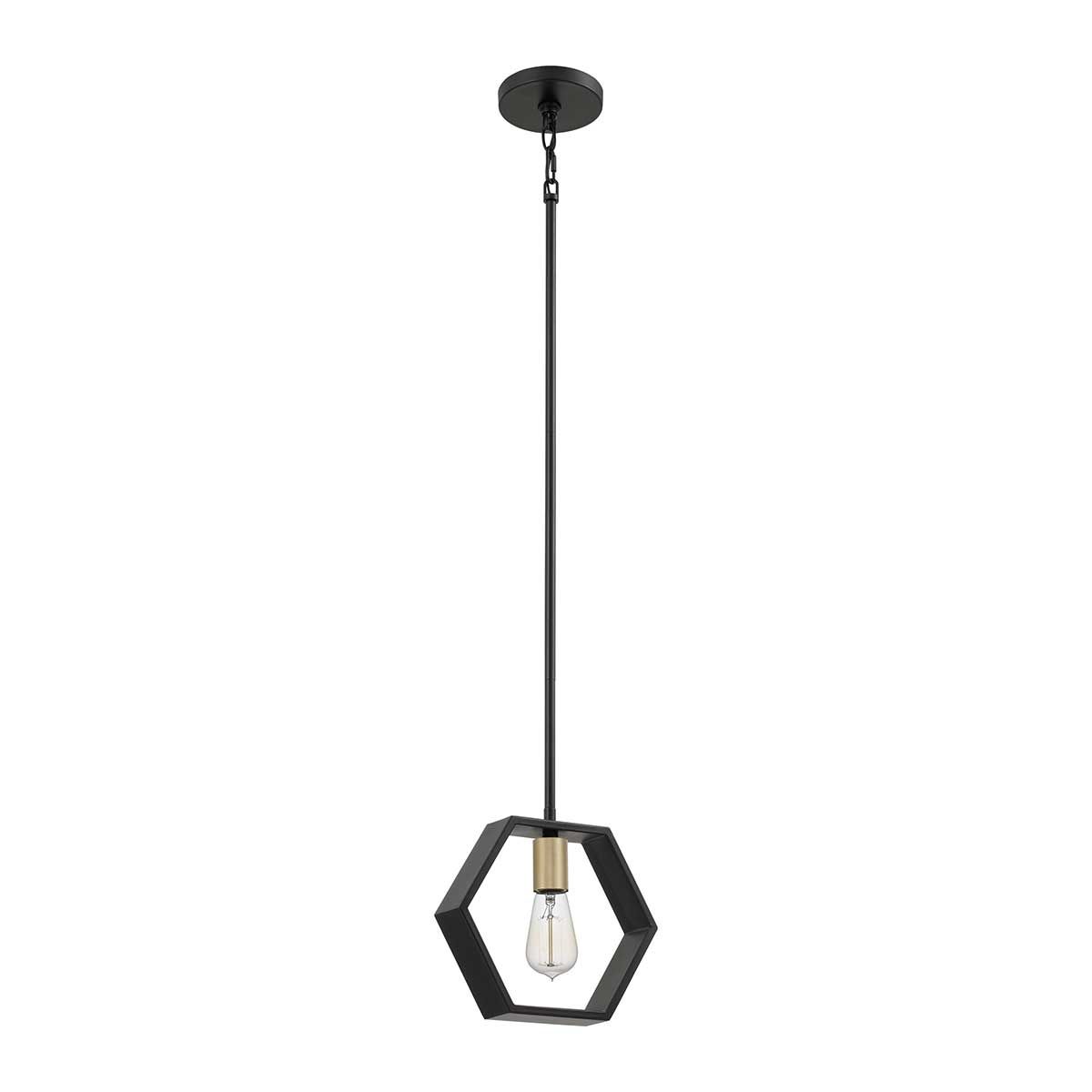 Bismarck Black 1 Light Mini Ceiling Pendant Light QZ-BISMARCK-MP-EK by Quoizel